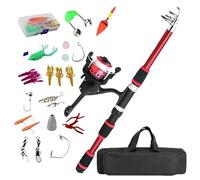 Fishing Rod for Kids, 1.8 Meters Telescopic Rod - Starter Kit with Reel and Storage Bag, Introductory Set for Young Beginners