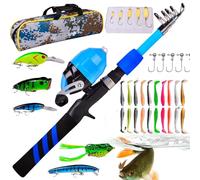 Fishing Rod For Kids - Soft Portable Telescopic Kid Fishing Pole Set | Breathable Trolling Equipment, Angling Gear For Family, Friends, Home