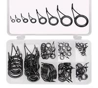 Fishing Rod Guide Kit with 75 Mixed Size Rod Tips for Easy Storage and Quick Repairs
