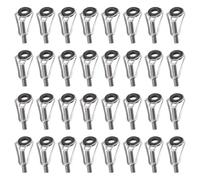 Fishing Rod Guide Ring Set Repair Kit Black Iron Alloy 80 Pcs