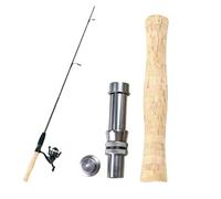 Fishing Rod Handle | Lightweight Non-Slip Universal Metal Handle - Rod Building Accessories - for Boat Kayak Shore Lake Pond Outdoor Marine Saltwater Freshwater Dock River Sea
