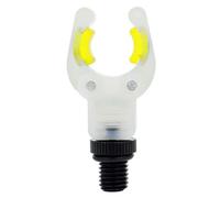 Fishing Rod Head for Carp and Surf Setups, V Shaped Fork with Soft Pads and Threaded Screw in Base Threaded Rod Holder Head for Night Fishing Setups