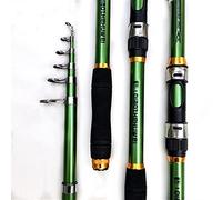 Fishing Rod High Carbon Portable Telescopic Fishing Rod 2.1M 3.6M Carp Fishing Fishing Tackle. Hand Fishing Rod (Color : Geen, Length : 2.7 m)