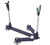 Fishing Rod Holder Adjustable Fishing Pole Rack Stand Folding Rod Ground Bank Mount Bracket for Fisher Black