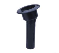 Fishing Rod Holder, Adjustable for KAYAK Paddle Board Mount with 0°15°30° Angles, Heavy Duty Boat Deck Rack for Surf Ski Dock, Black ABS(0 degrees)