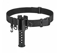 Fishing Rod Holder Belt Ergonomic Waist Support Adjustable Strap Material D-Rings Rotating Hooks Suitable for Anglers Outdoor Fishing Shore Fishing Gift Giving, Style to 5, Black, Black