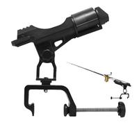 Fishing Rod Holder Boot - Metal Bracket for Kayak and Fishing Boat | Adjustable Pole Holder with Fixed Terminal, Outdoor Fishing Accessories for Round or Square Pipes on Bot
