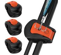 Fishing Rod Holder Clips - 4 Pieces Non Slip Adjustable Rack, Multifunctional Holder, Organizer With Secure EVA Grip and Compact Portable Design | Storage Accessory for Beginner Enthusiast Men Women