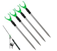 Fishing Rod Holder for Ground 4 Pieces Telescopic Angling Tools