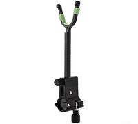 Fishing Rod Holder Heavy Duty with Adjustable Tension Spring and Wide U Shaped Fork for Secure Rod Placement (Black)