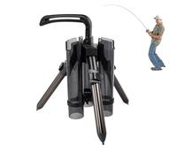 Fishing Rod Holder Rack - Aluminum Alloy Floor Standing Rod Holder,Portable Foldable Thickened Bracket, Organizer for Sea Yachts, Boats, 3 Fishing Rods