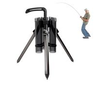 Fishing Rod Holder Rack,Aluminum Alloy Floor Standing Rod Holder | Thickened Foldable Organizer for Garage Boats 3 Fishing Rods