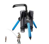 Fishing Rod Holder Rack - Tripod Fishing Troop Stand Adjustable Aluminium Alloy Fish Pole Holder for Baitcasting Reels Portable Triangle Fishing Equipment for Lakes Ponds U