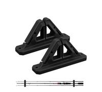 Fishing Rod Holder Wall Mounted 2 Piece Silicone Fishing Tackle Display | Fishing Rod Storage Wall Double Rod Holder for Garage Living Room Garden Father and Husband Enthusiasts