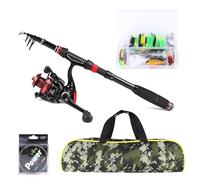 Fishing Rod Kit,Fishing Rod Set,Telescopic Fishing Rod Combination - Portable Fishing Gear Set for Beginners Adults Saltwater Water Fishing Combination with Bag