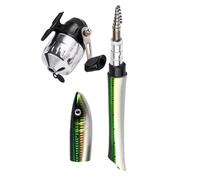 Fishing Rod Kit - Portable Shaped Fishing Rod | Foldable Fishing Rod with Reel, Comfortable Handle for Travel