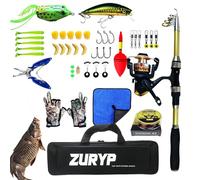 Fishing Rod Kit - Telescopic Fishing Pole - Fishings Rods Combo | Telescopic Trawling Pole Set With Reel Combo, Stable Rod Gear Kit For Beginners And Fishings Lovers