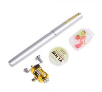 Fishing Rod Kit with Lightweight 1M Rod and Reel, Complete Set for Convenient Fishing Experiences, Ideal for Travel Enthusiasts (Y4516 Silver)