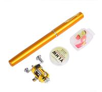 Fishing Rod Kit with Lightweight 1M Rod and Reel, Complete Set for Convenient Fishing Experiences, Ideal for Travel Enthusiasts (Y4516 Gold)