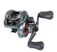 Fishing Rod Max Drag 8Kg Casting Reel With Aluminum Spool Bass Pike Fishing 8.0:1 High Speed Gear Ratio Fishing Reel Fishing Tackle(Black,Right Hand)
