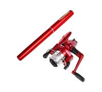 Fishing Rod, Pen Fishing Rod Kit Ultimate Telescopic Rod & Reel Combo for On-The-Go Anglers, Perfect for Saltwater to Freshwater Adventures Fishing Gear(Red)