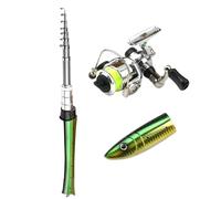 Fishing Rod Pen, Pen and Reel, Telescopic Fishing Rod Fishing Rod - Fishing Rod Practical in the River, Combo Reel for Fresh and Salt Water
