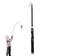 Fishing Rod - Portable and Extendable Fishing Equipment for On the Go Telescopic Fishing Rod - Suitable for Perch and Catfish in Freshwater on Shore, Pier, Pond, Lake, River