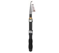 Fishing Rod Portable Small Short Sea Pole Mini Sea Fishing Tools Telescopic Fishing Rod for Travel Seawater Freshwater Bass Trout Fishing(1.7m)