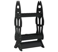 Fishing Rod Rack for 16 Rods Holder Pole Black vidaXL