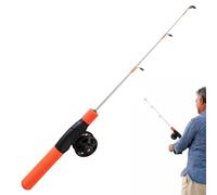 Fishing Rod & Reel Combo Lightweight Fishing Rod & Reel | 20.8 Inch Ice Fishing Rod Combo | Winter Shrimp Jointed Fishing Rod for Boats on Rivers Lakes