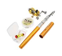 Fishing Rod Reel Combo Set Telescopic Portable Pocket Pen Pole Aluminum Alloy Line Lures Baits Jig Hooks Tackle