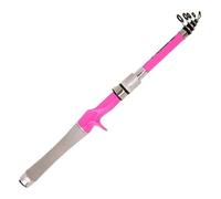 Fishing Rod Short Telescopic Fishing Rod Lure Fishing Pink 1.5m 1.8m 2.1m 2.4m Portable Spinning/Casting Jig Rods Travel Carbon Fiber Spinning Rod(Casting Rod,1.8m)