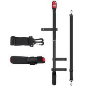 Fishing Rod Straps - Black Adjustable Belt, Rod Carrying Wrap Strap, Beach Shore Angler | Pole Transport Sling Band, Rock Casting Holder, For Coastal Fishing Trips Adventures Daily Use