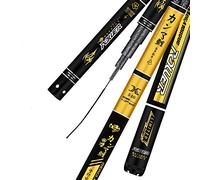 Fishing Rod Superhard Carbon Fiber Exquisite Painting Hand Fishing Pole 3.6M-10M Super Light Stream Rod Telescopic Fishing Rod Spinning Rod(6.3M)
