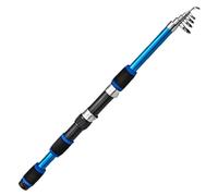 Fishing Rod Telescopic Road Fishing-Rod Fiberglass Super Hard Sea Rod Set Long-range Throwing 1.8/2. Meter Fishing Gear(2.1m Blue)