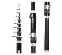 Fishing Rod Telescopic Rock Fishing Rod Spinning Fly Carp Feeder Carbon Fiber Pesca 2.7M .4M .1M 1.8M .5M Mini Travel Reel Seat(BLACK,3.0 m)