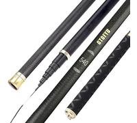 Fishing Rod Telescopic Telescopic Rod 4.5M/5.4M/6.3M/7.2M/8M/9M/10M Carbon Fishing Super Light Hard Fiber Hand Pole(9m)
