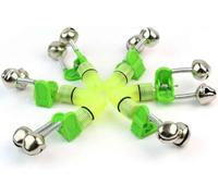 Fishing Rod Tip Bite Alert Alarm, Twin Bells with Night LED Light Lamp Fishing Bite, Green Indicators Hunting and Fishing, Fishing Accessories