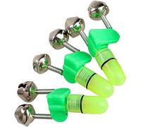 Fishing Rod Tip Bite Alert Alarm, Twin Bells with Night LED Light Lamp Fishing Bite, Green Indicators Hunting and Fishing, Fishing Accessories