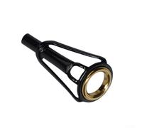 Fishing Rod Tip Repair Kit Single Guide Eyelet Black | 304 stainless frame, ceramic insert reduces line friction, ideal for saltwater exposure, black finish