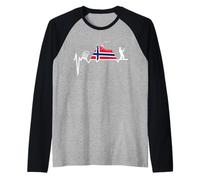 Fishing Rod Travel Norway Fishing Camping Beer Fishing Raglan Baseball Tee