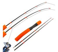 -FISHING ROD - Two Piece Solid Carbon Ice Rod Portable Winter Fishing Gear | Hard Casting Rod, Lightweight Ice Tool for Family Outing Adventures in , River, Lake, Pond
