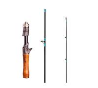 Fishing Rod Ultra Light Fishing Rod Carbon Fiber Wooden Handle Spinning/Casting Pole Bait WT 1.5-9g Line WT 3-6LB Fast Trout Fishing Rods Fishing Pole(Casting Rod,1.5m)