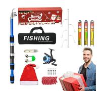 Fishing Rod with Lures - Fishing Equipment with Storage Bag | Fishing Rod Set Lures for Beginners Fishermen Teens Father The Lake The River