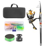 Fishing Rods and Reels Combi, Lightweight Design for Fishing Tours, Compact Travel Bag for Fishing by the Lake, Kayak, Shore, Perch, Hiking
