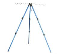 Fishing Rods Tripod Stand Rest For Sea Beach Shore Pier Tackle Telescopic, Retractable Fishing Bracket Tripod Aluminum Foldable Fishing Rod Pole Holder(B Blue)