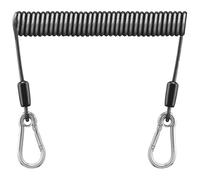 Fishing Safety Rope - Never Lose Your Gear | Thick Steel Wire Spring Rope with Heavy Duty Key Hook | Fishermen Boaters Hikers Campers