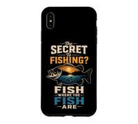 Fishing Secret Fish Where They Are Funny Angler Bass Gift Case for iPhone XS Max