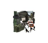 Fishing Setup 3pc 12ft 2/3 Rods & Reels Bite Alarms Net Pod Carryall Bag Rod Holdall Brolly & Tackle Complete Set