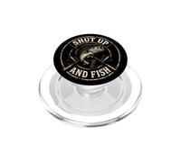 Fishing Shut Up And Fish Funny Vintage Angler Gift PopSockets PopGrip for MagSafe
